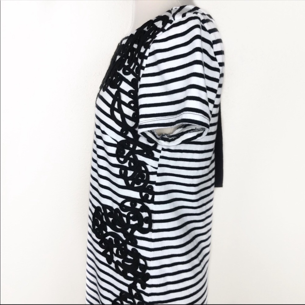 Anthropologie Postmark Stripe Filigree Tunic Dress - Picture 6 of 9